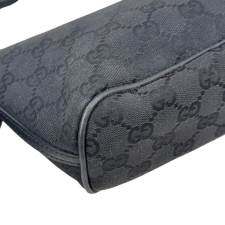 GUCCI GG ブラックキャンバス ハンドバッグ