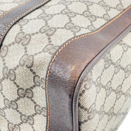 GUCCI GGキャンバス ベージュ シェリーライン イタリア製 レディース ボストンバッグ