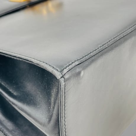 Salvatore Ferragamo ブラック レザー ガンチーニ レディース 2way ハンドバッグ