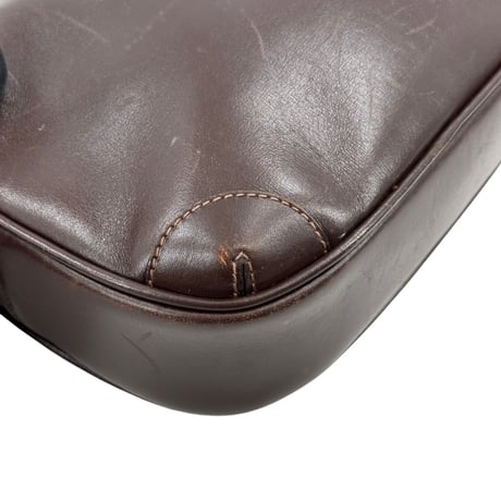 GUCCI レザー マルーン ヴィンテージ ショルダーバッグ