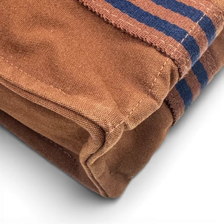 HERMES ブラウン キャンバス エールライン バサス MM ユニセックス ショルダーバッグ