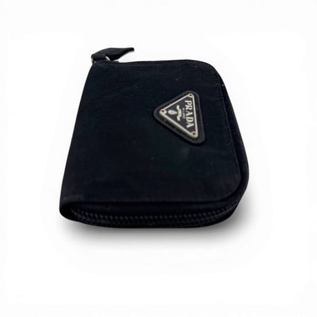 PRADA テスート ブラック ラウンド ジッピーコインパース