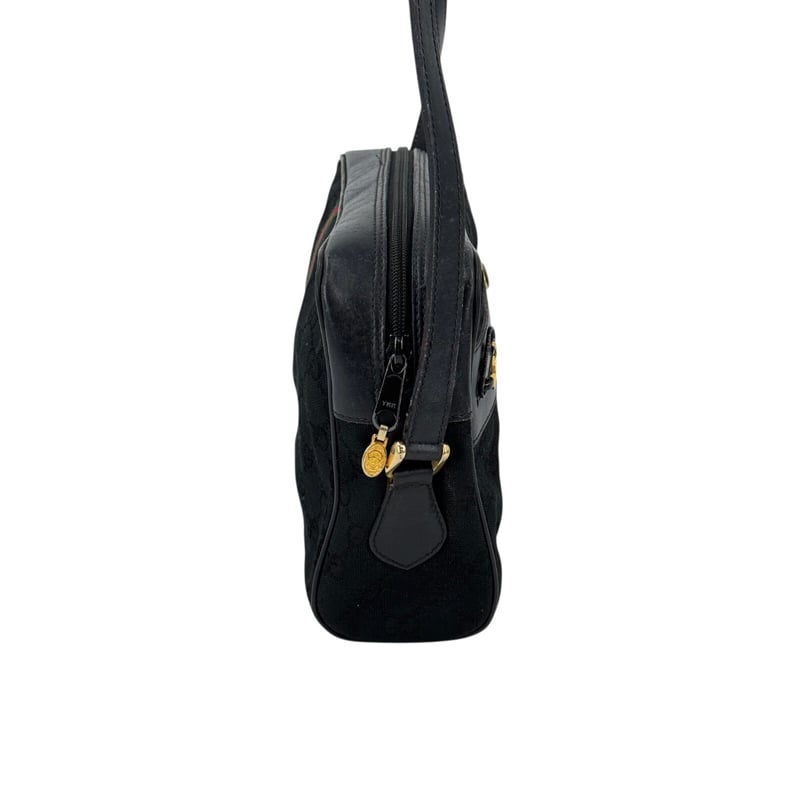 GUCCI GGキャンバス ブラック シェリーライン ヴィンテージ ショルダー