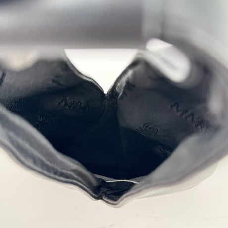 Maison Margiela ブラックレザー フォンポーチ ショルダー 4ステッチ