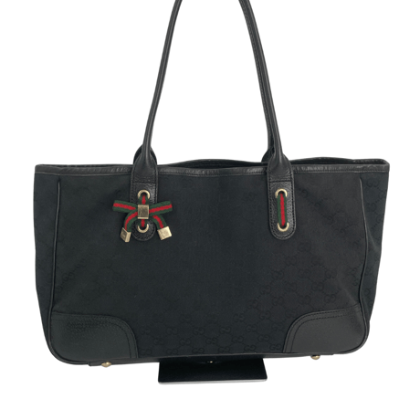 GUCCI　GGキャンバス　ブラック　ハンドバッグ