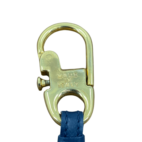 GUCCI　キーホルダー　GG　ネービーｘゴールド