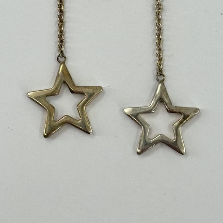 TIFFANY オープンスター ダングルピアス チェーン SV925