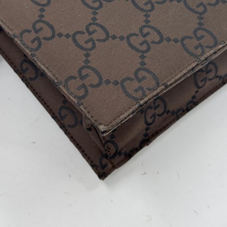 GUCCI GGナイロンキャンバス ミニショルダーバッグ ブラウン