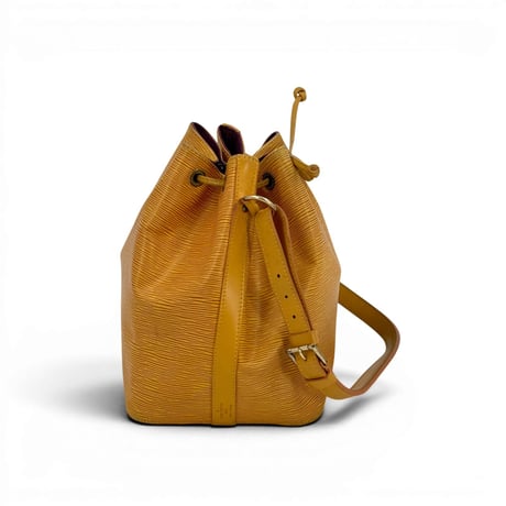 LOUIS VUITTON プチ・ノエ エピ イエローレザー ドローストリング バケットショルダーバッグ M44009