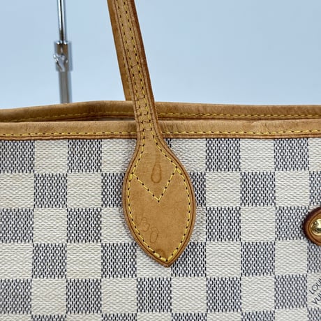 LOUIS VUITTON ネヴァーフルMM ダミエ・アズール ホワイトキャンバス トートバッグ N51107