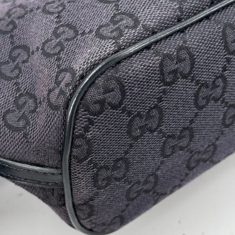 GUCCI GGモノグラムキャンバス グレー ハンドバッグ アクセサリーバッグ