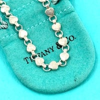 TIFFANY パフハートリンクチェーン ブレスレット SV925