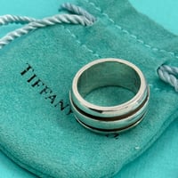 TIFFANY リング グルーブド ダブルライン SV925