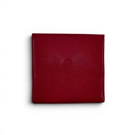 HERMES バスティア レザー レッド コインケース