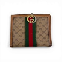 GUCCI GG キャンバス シェリーライン ヴィンテージ 二つ折り財布