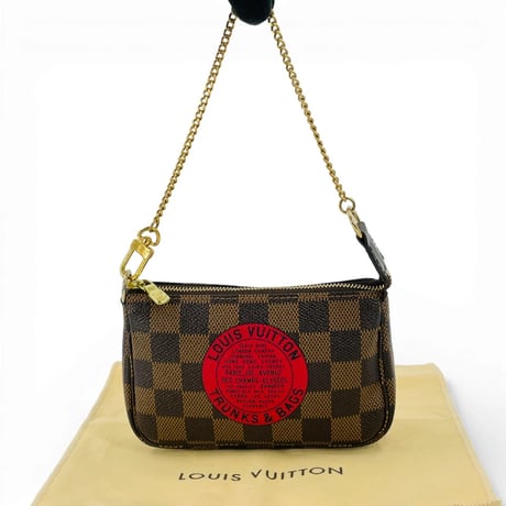 LOUIS VUITTON ダミエ エベヌ ミニポシェット アクセサリー ポーチ トTRUNKD&バッグS N58011