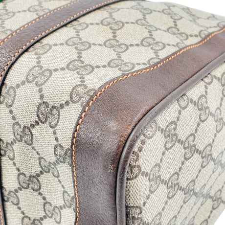 GUCCI GGキャンバス ベージュ シェリーライン イタリア製 レディース ボストンバッグ