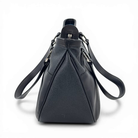 BVLGARI ブラックレザー ショルダーバッグ