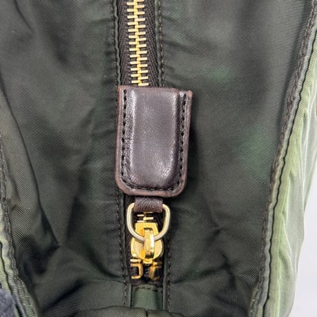 PRADA ナイロン チェーン トートバッグ ゴールド金具 トライアングルロゴ
