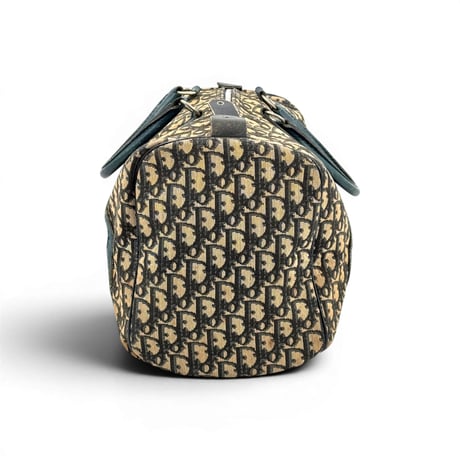 DIOR トロッター キャンバス グリーンベージュ ボストンバッグ
