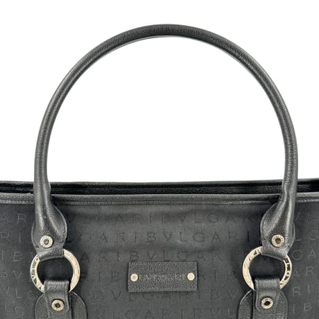 BVLGARI ロゴマニア ブラック キャンバス トートバッグ