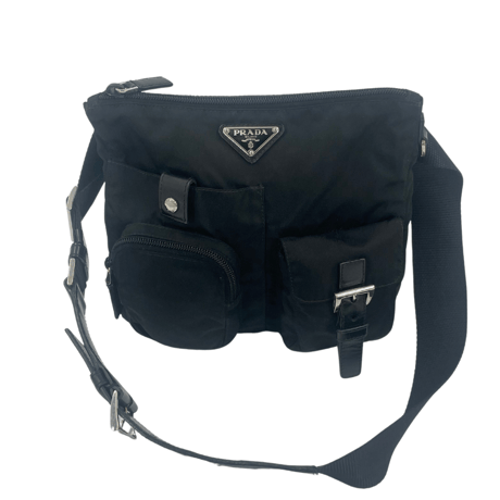 PRADA　ウエストバッグ　ナイロン　ブラック