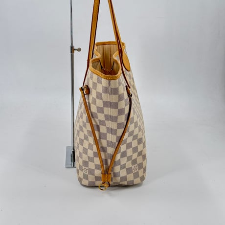 LOUIS VUITTON ネヴァーフルMM ダミエ・アズール ホワイトキャンバス トートバッグ N51107