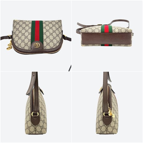 GUCCI オフィディア GGキャンバス シェリーライン ドーム ショルダーバッグ 499621