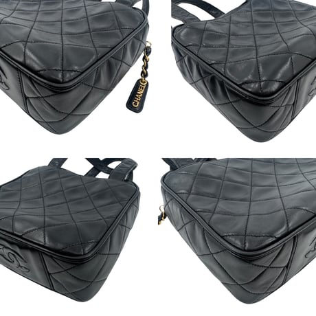 CHANEL　ハンドバッグ　ラムスキン　ブラック