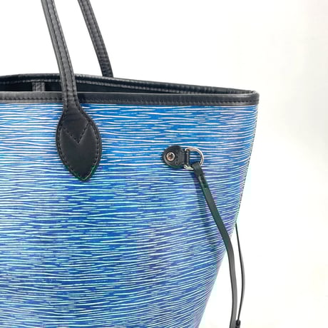 美品 LOUIS VUITTON エピ ブルー ネヴァーフル MM M51053 レディース トートバッグ ポーチ
