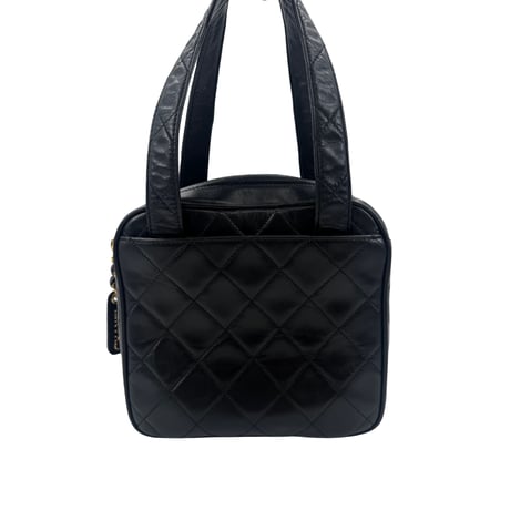 CHANEL　ハンドバッグ　ラムスキン　ブラック