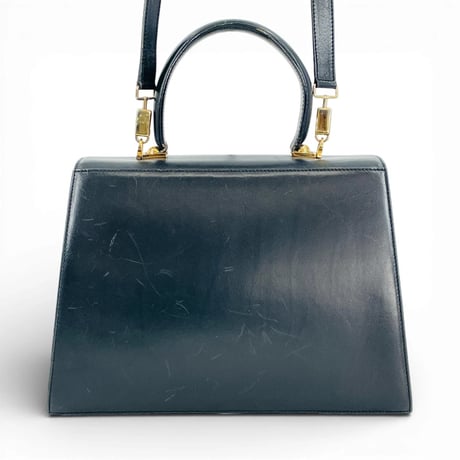 Salvatore Ferragamo ブラック レザー ガンチーニ レディース 2way ハンドバッグ