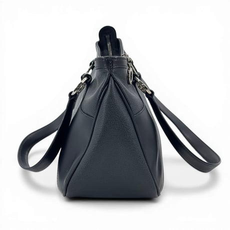 BVLGARI ブラックレザー ショルダーバッグ