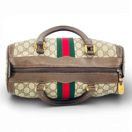 GUCCI GGキャンバス ベージュ シェリーライン イタリア製 レディース ボストンバッグ