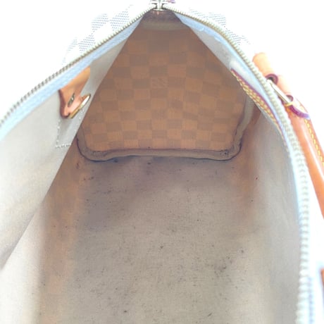 LOUIS VUITTON スピーディ30 ダミエ・アズール キャンバス ホワイト ハンドバッグ N41533