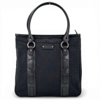BVLGARI ロゴマニア ブラック キャンバス トートバッグ