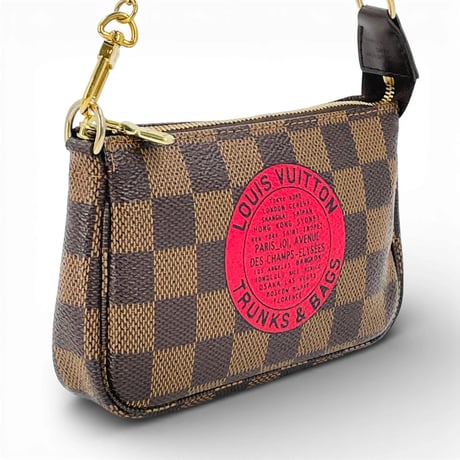 LOUIS VUITTON ダミエ エベヌ ミニポシェット アクセサリー ポーチ トTRUNKD&バッグS N58011