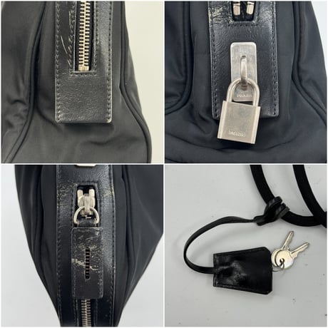 PRADA ミラノ テスート ナイロン ブラック ハンドバッグ