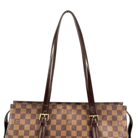 LOUIS VUITTON チェルシー ダミエ エベヌ キャンバス ブラウン トートバッグ N51119