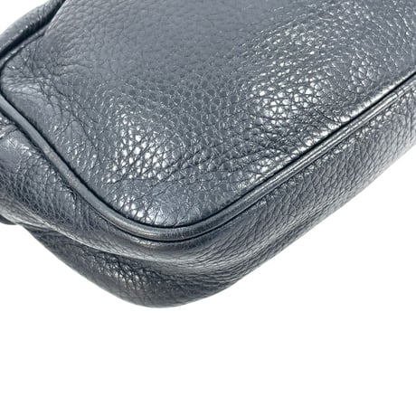 GUCCI ブラックレザー ソーホー GG ミニショルダーバッグ 347994