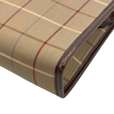 BURBERRY クラッチバッグ チェック キャンバス ヴィンテージ
