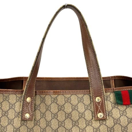 GUCCI GGスプリーム シェリーライン ベージュ トートバッグ