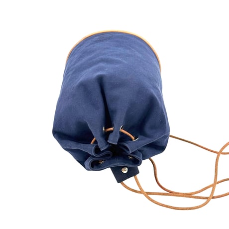 HERMES ポロションミミルPM キャンバス ネイビー ショルダーバッグ