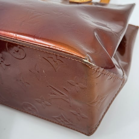 LOUIS VUITTON リードPM ヴェルニ レザー ブロンズ ハンドバッグ M91145