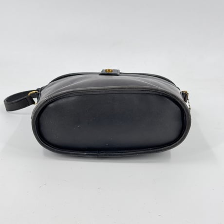 COACH オールドコーチ レザー ショルダーバッグ ブラック グラブタン