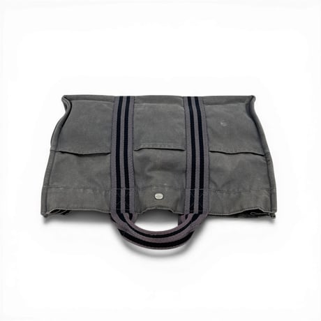 HERMES グレーキャンバス フールトゥーMM ハンドバッグ