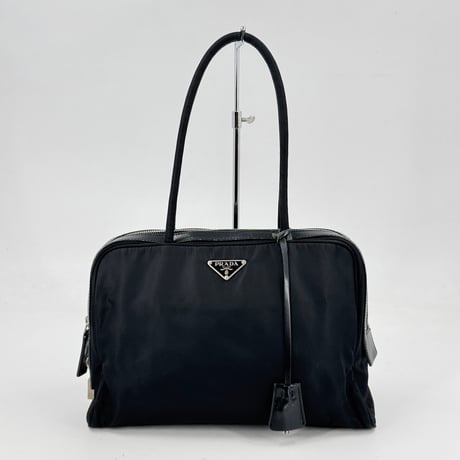 PRADA ミラノ テスート ナイロン ブラック ハンドバッグ