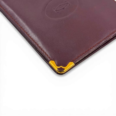 Cartier ボルドー 二つ折り 財布