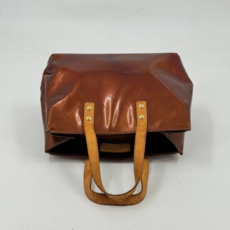 LOUIS VUITTON リードPM ヴェルニ レザー ブロンズ ハンドバッグ M91145