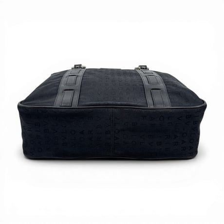 BVLGARI ロゴマニア ブラック キャンバス トートバッグ